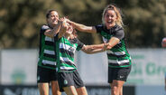 Jogadoras a festejar o golo de Joana Martins