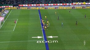 Sporting-Estoril: livre de Debast e Gonçalo Inácio com golo madrugador