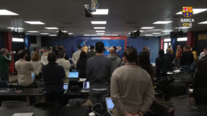 Emotivo minuto de silêncio antes da conferência de imprensa do Barcelona