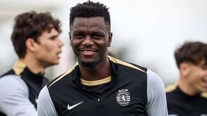 Diomande no treino do Sporting