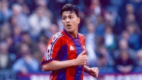 Óscar García como jogador do Barcelona