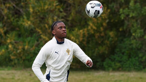 Flávio Nazinho num treino da seleção de sub-21