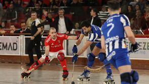 Benfica goleia FC Porto na Luz e sobe ao 2.º lugar do campeonato nacional de hóquei em patins