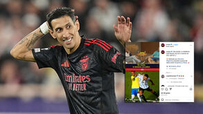 Di María responde à provocação de Raphinha... com três emojis a rir