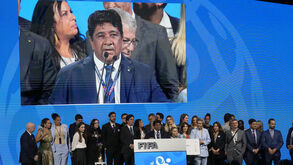 Ednaldo Rodrigues no congresso da FIFA de 2024