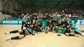 A festa do Sporting pela conquista da Taça de Portugal de futsal
