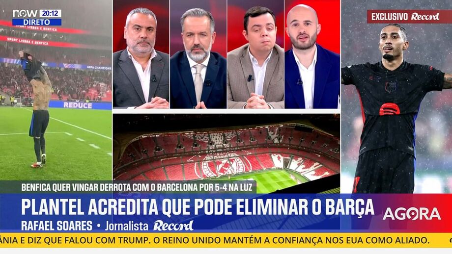 Rafael Soares, jornalista de Record, em declarações no programa 'Record na Hora' no Now