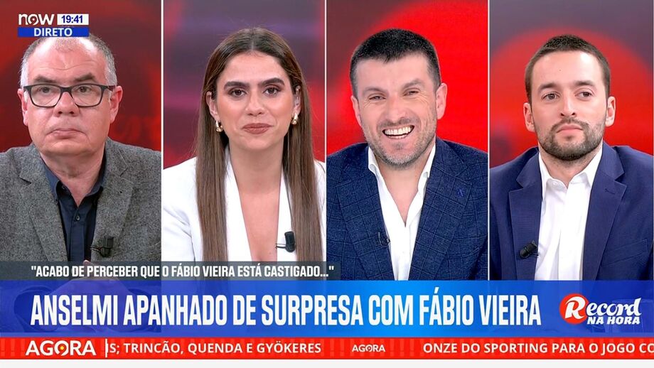 Jornalista de Record em declarações no programa 'Record na Hora' no Now
