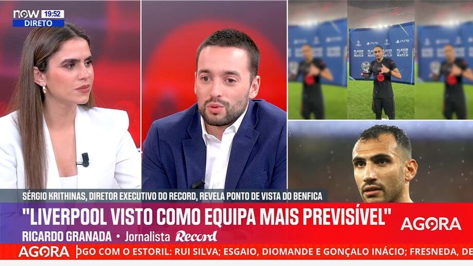 Ricardo Granada, jornalista de Record, em declarações no programa 'Record na Hora' no Now