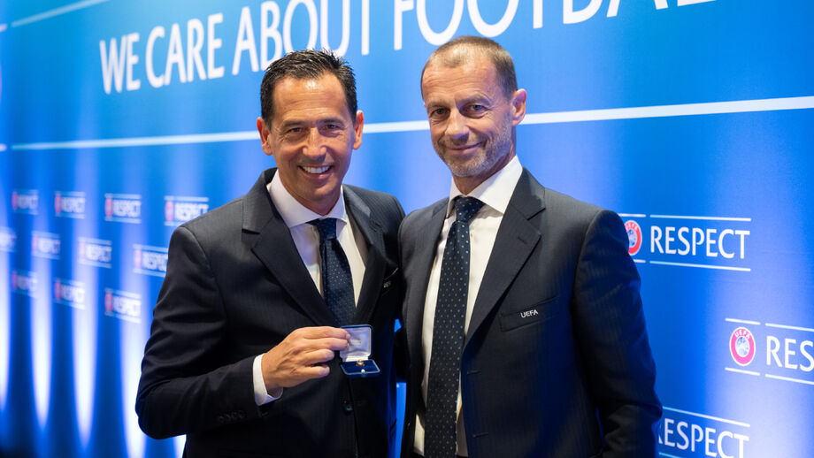 Pedro Proença com Aleksander Ceferin
