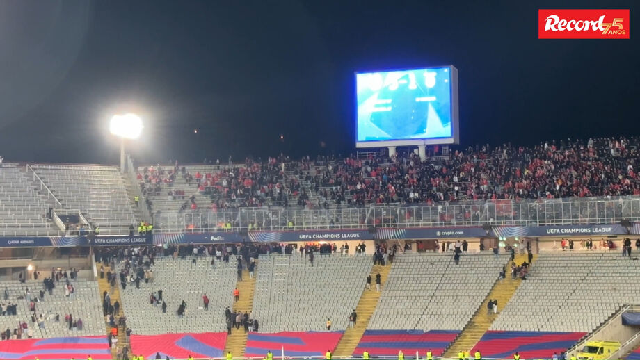 Confusão na secção onde estavam os apoiantes encarnados