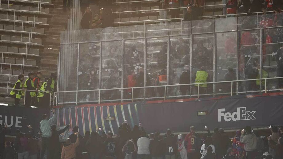 Após o final do jogo com o Barcelona na Liga dos Campeões