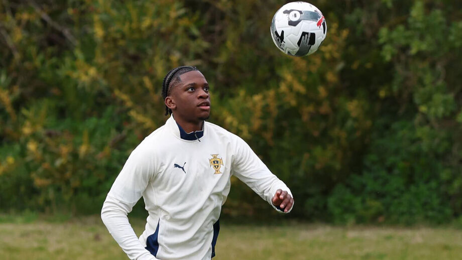 Flávio Nazinho num treino da seleção de sub-21