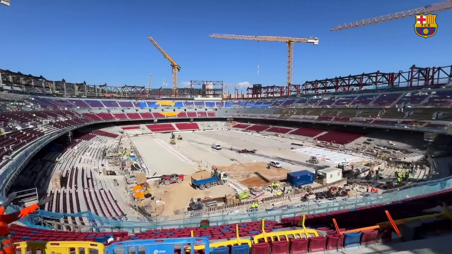 Blaugrana fazem visita guiada pelos bastidores da renovação do estádio