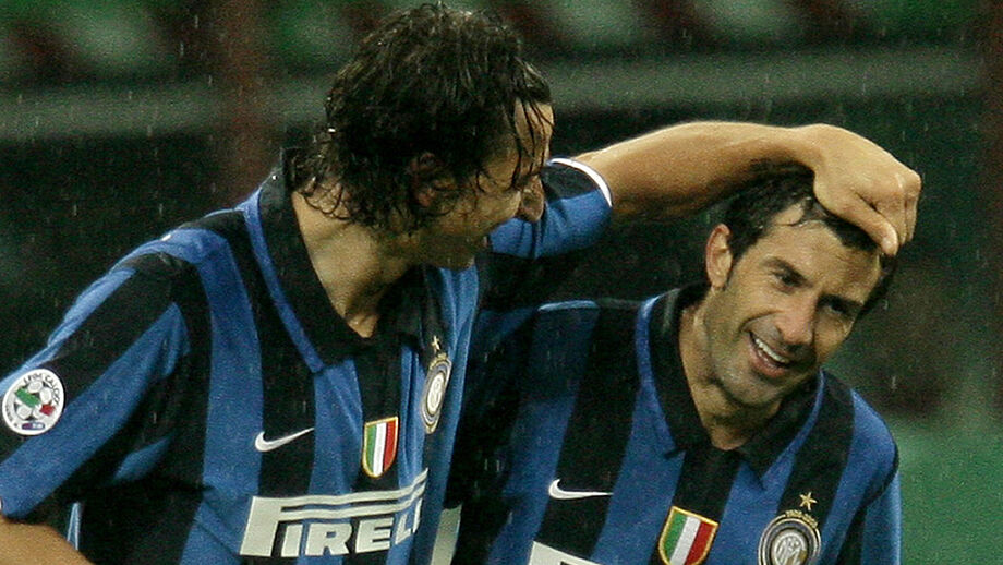 Ibra e Figo foram colegas de equipa no Inter