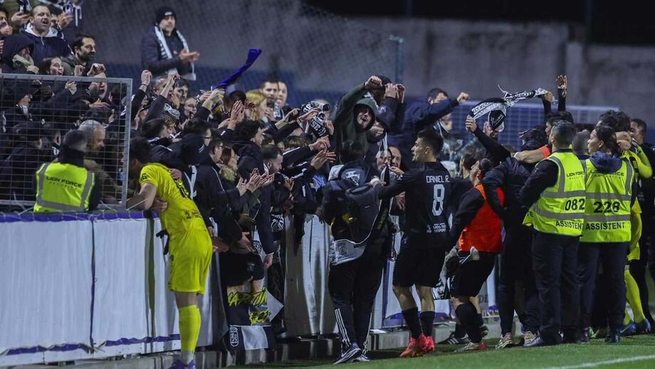 A equipa do Tirsense na eliminatória com o Elvas