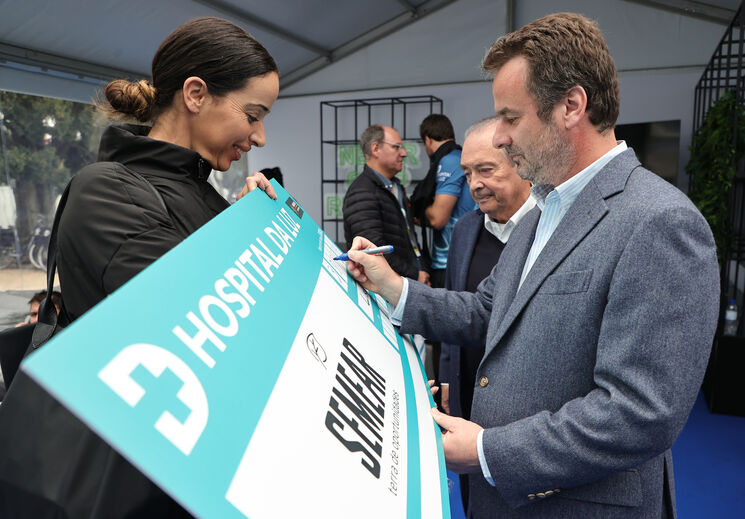Pedro Patrício, diretor-executivo do Hospital da Luz; e Carlos Móia, presidente do Maratona Clube de Portugal