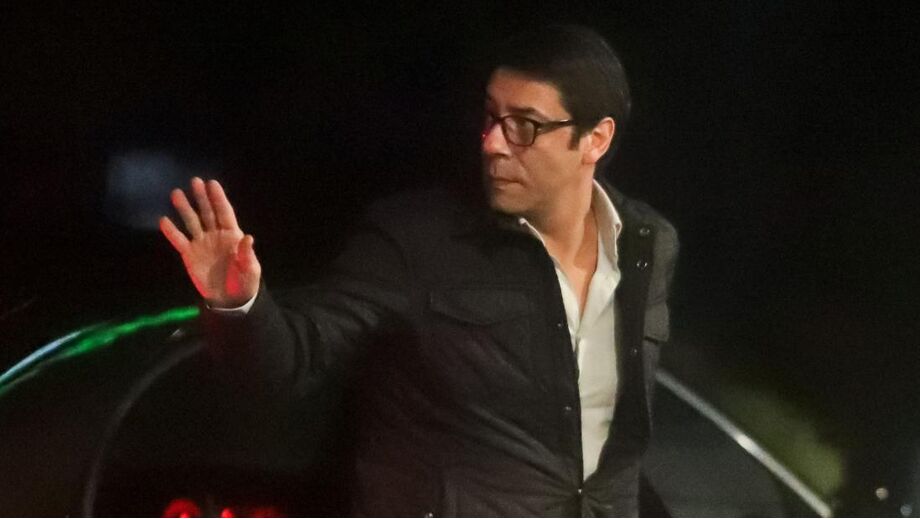 Rui Costa à chegada à unidade hoteleira em Gaia