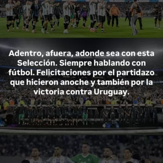 Post de Lionel Messi no Instagram