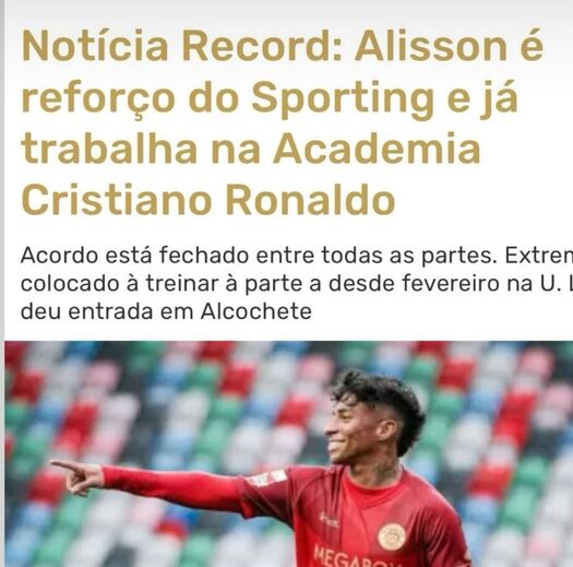 Aldia partilhou a notícia Record