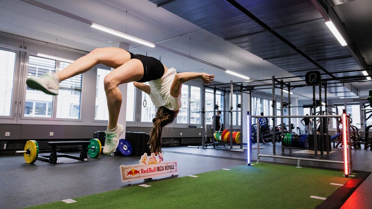 Nicole Steiner em treino para o Red Bull Ibiza Royale