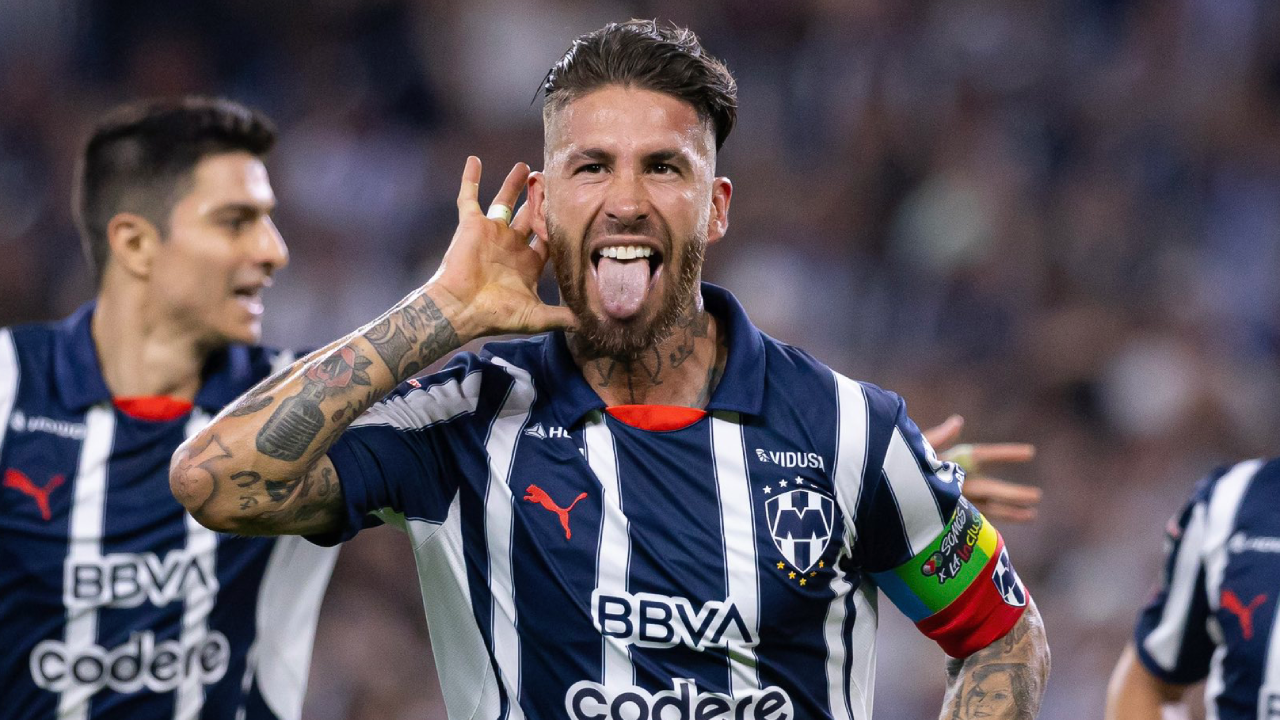 Sergio Ramos celebra golo pelo Monterrey