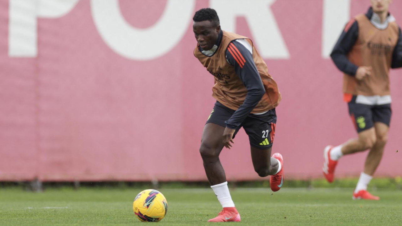 Bruma em sprint no treino do Benfica