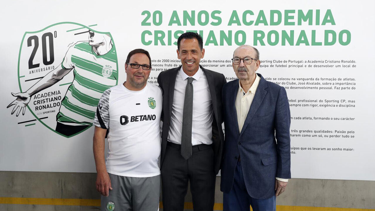 Paulinho, Pedro Proença e Aurélio Pereira na Academia Cristiano Ronaldo