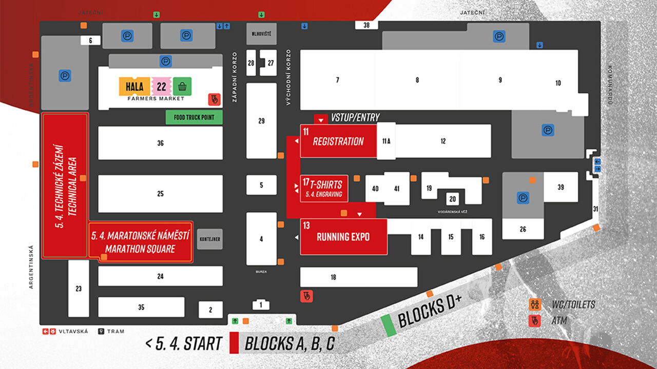 O mapa da Running Expo