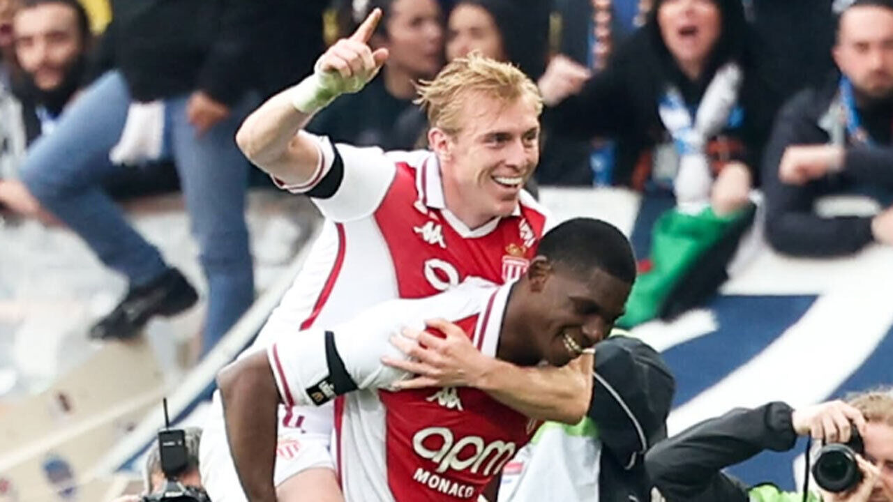 Jogadores do Monaco a festejar