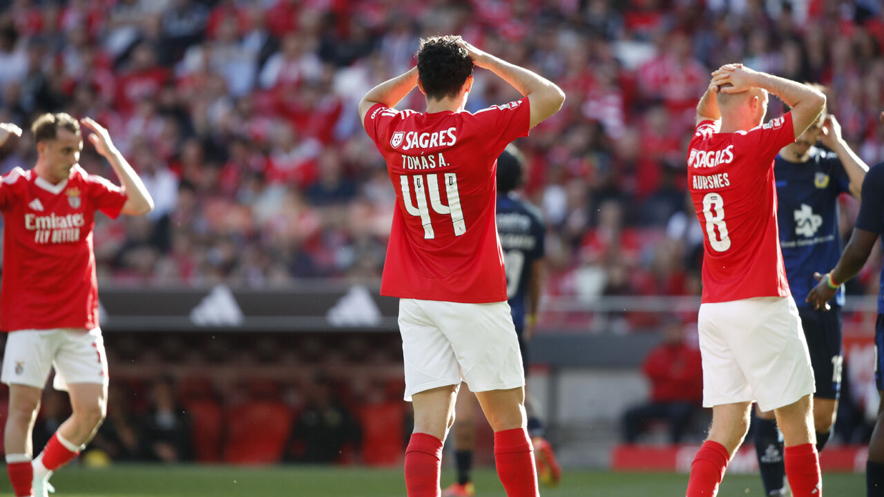 Tomás Araújo em ação durante o Benfica-Arouca