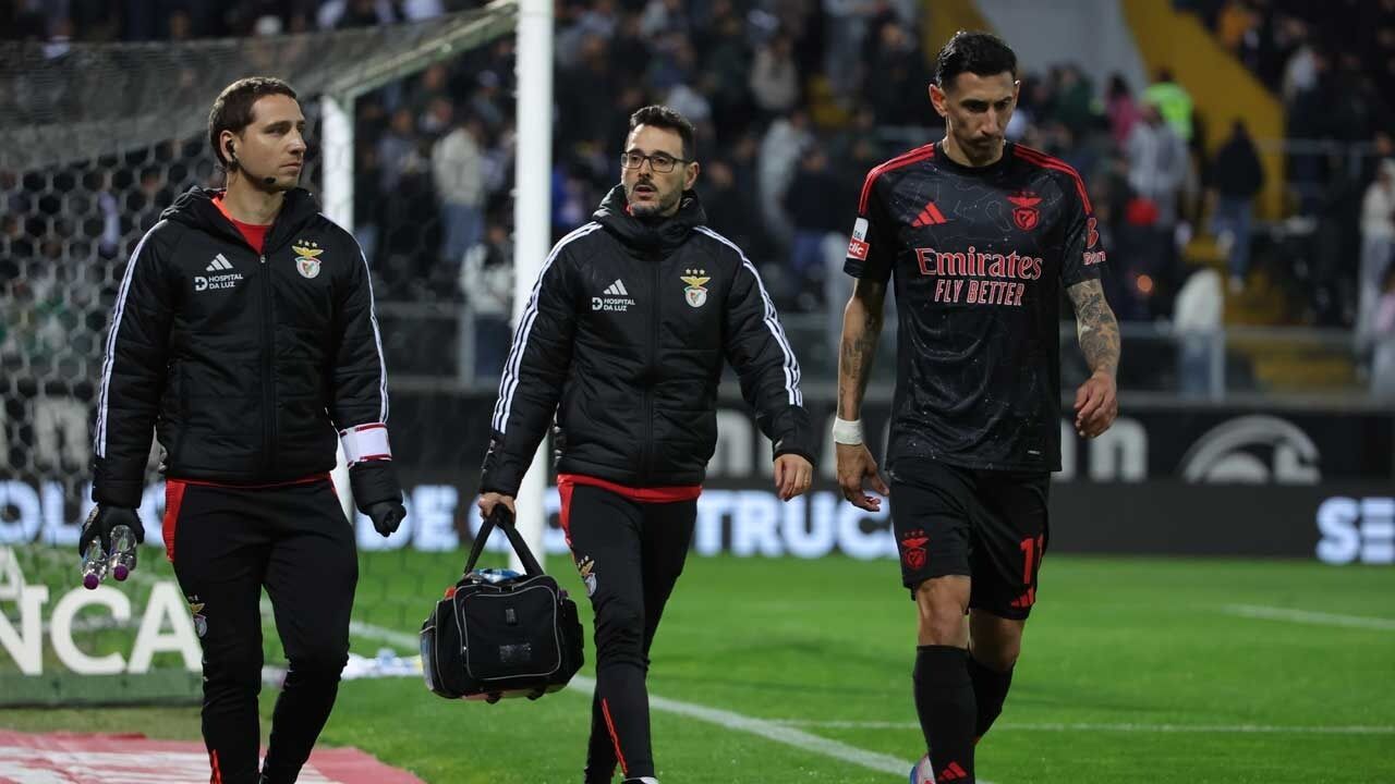 Di María sai lesionado de Guimarães
