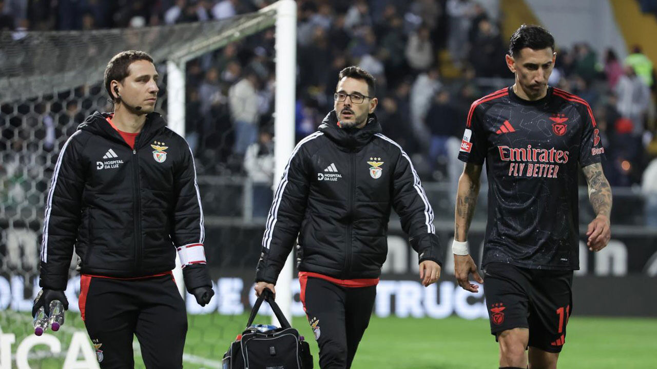 Di María saiu com queixas na 2.ª parte do V. Guimarães-Benfica