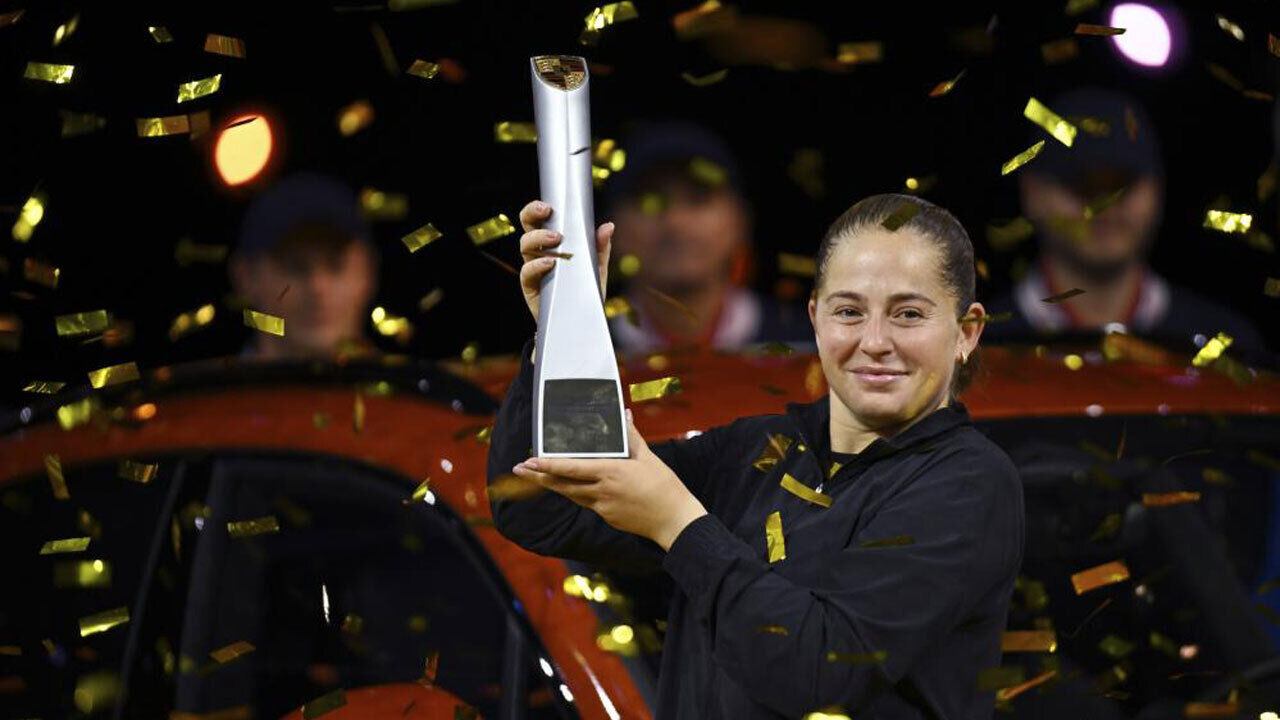 Jelena Ostapenko festeja