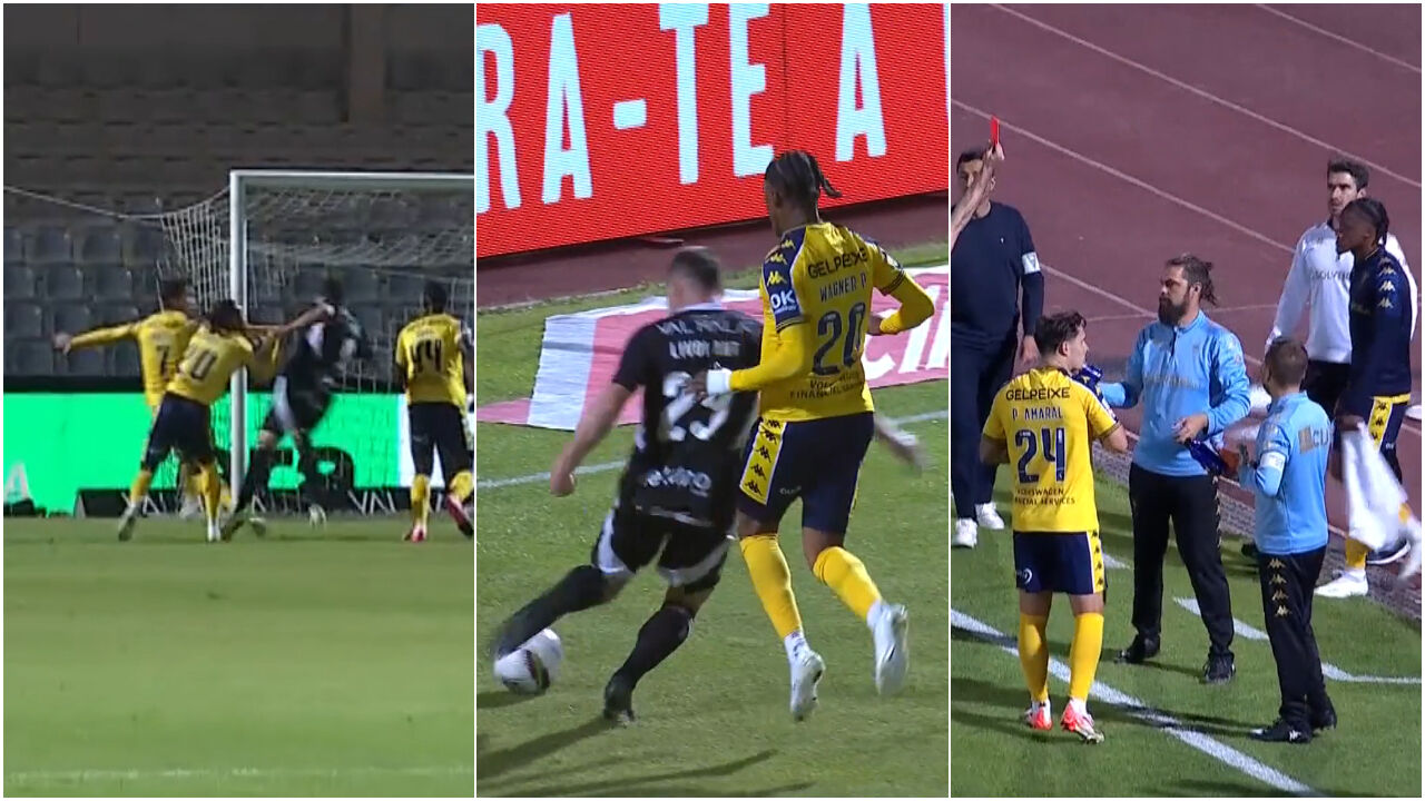 Wagner Pina em noite para esquecer: está em dois lances de penálti, é expulso e falha Benfica