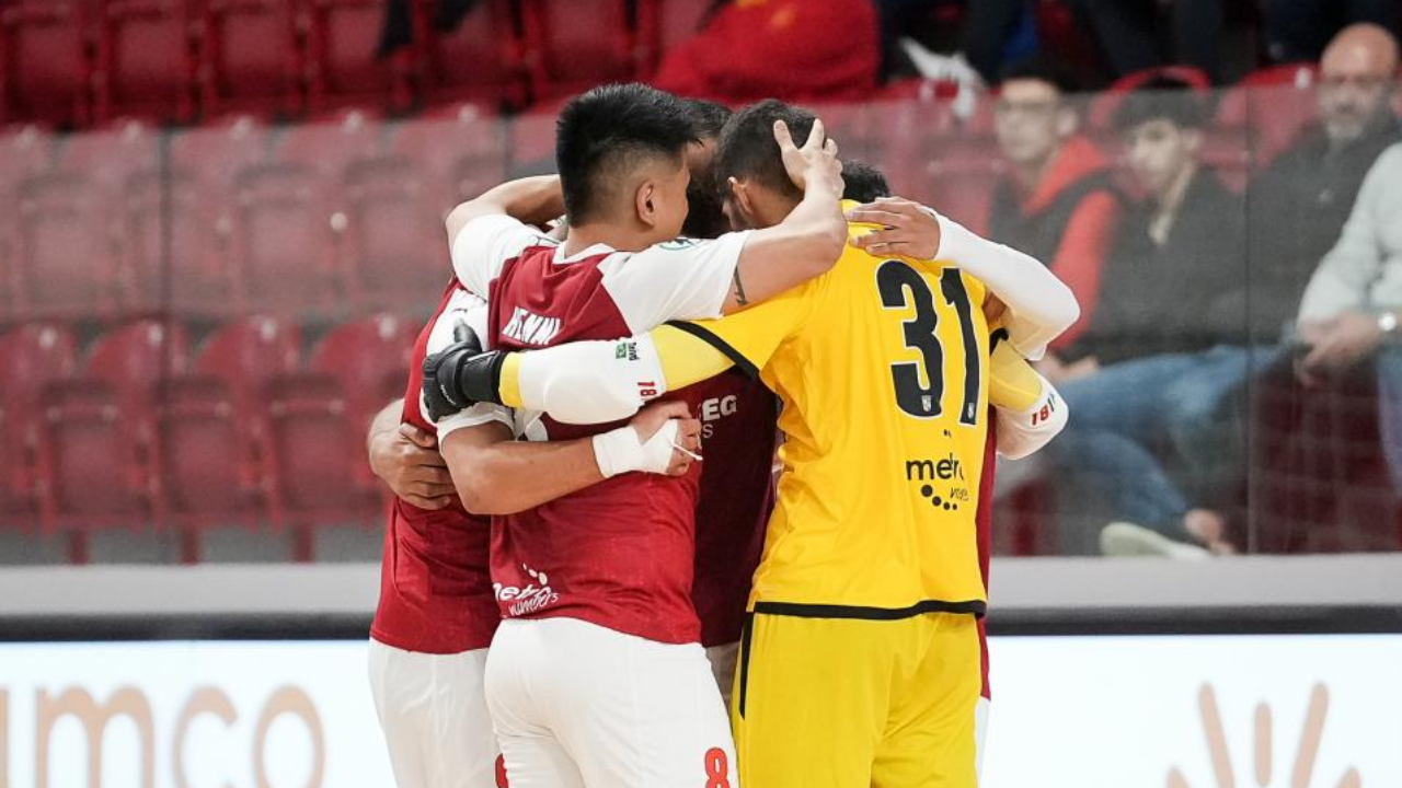 Jogadores do Sp. Braga festejam