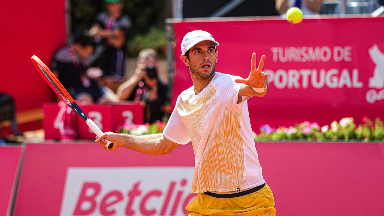 Nuno Borges em ação no Estoril Open
