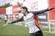 Di María celebra no treino