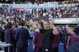 Luis Enrique durante a festa de campeão do PSG