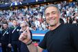 Luis Enrique durante a festa de campeão do PSG