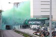 As imagens da apoteótica chegada do autocarro do Sporting a Alvalade para o jogo com o Moreirense