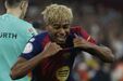 Os festejos do Barcelona após conquista da Taça do Rei, frente ao Real Madrid