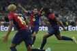 Os festejos do Barcelona após conquista da Taça do Rei, frente ao Real Madrid