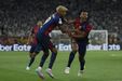 Os festejos do Barcelona após conquista da Taça do Rei, frente ao Real Madrid