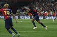 Os festejos do Barcelona após conquista da Taça do Rei, frente ao Real Madrid