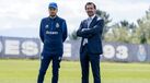 Martín Anselmi e André Villas-Boas no treino do FC Porto 