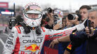 Max Verstappen festeja a vitória no Grande Prémio do Japão, em Suzuka