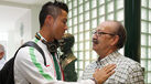 Cristiano Ronaldo com Aurélio Pereira, em 2015