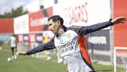 Di María celebra no treino
