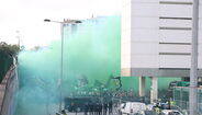 As imagens da apoteótica chegada do autocarro do Sporting a Alvalade para o jogo com o Moreirense